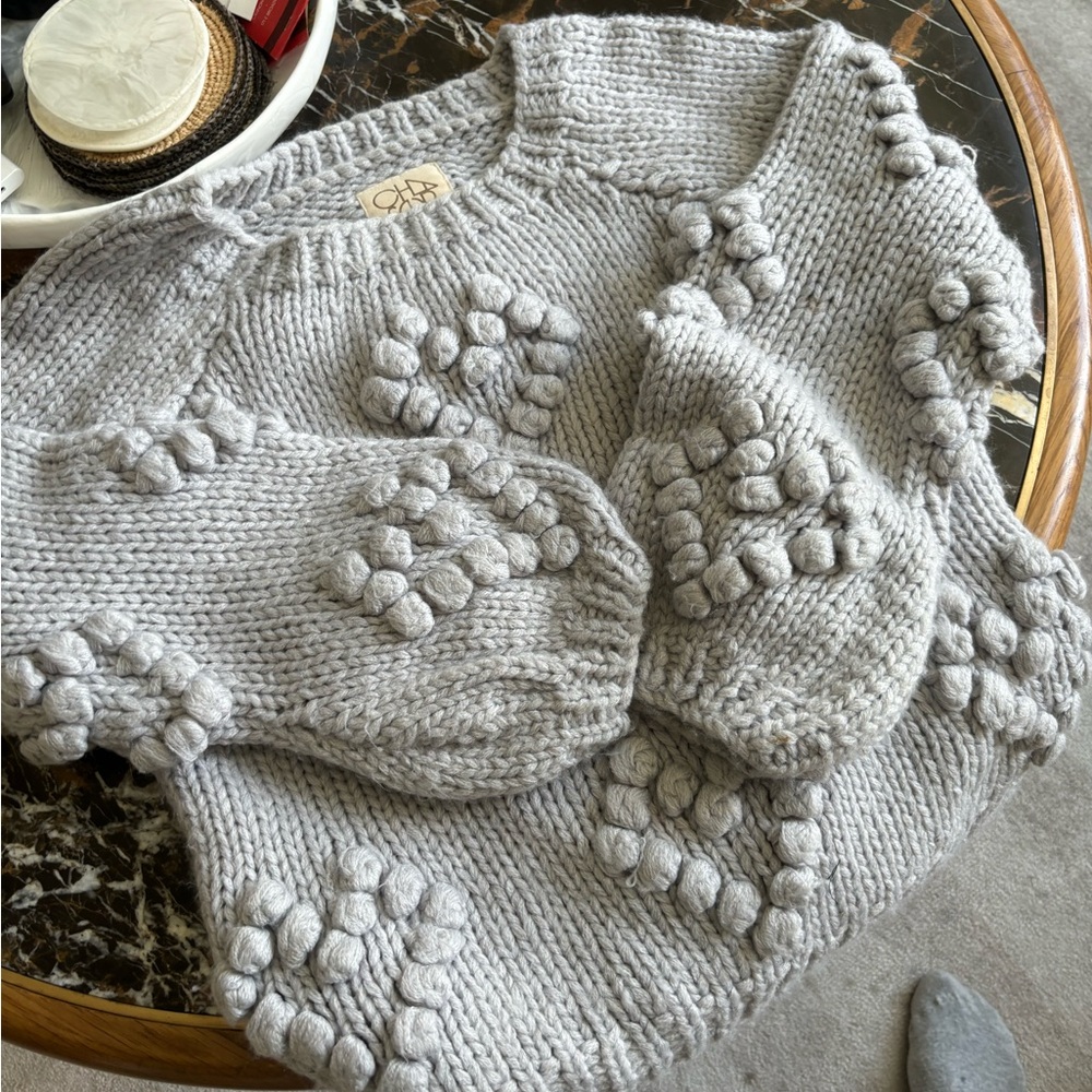 Grey Pom Pom Sweater